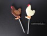 621 Rooster Chicken Chocolate or Hard Candy Lollipop Mold